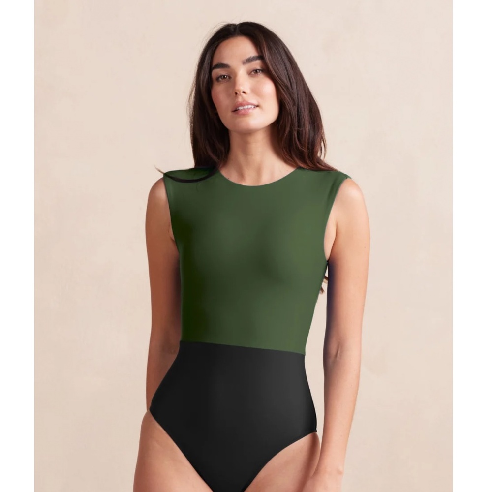 SUMMERSAULT The Surf One Piece in Olive and Sea Urchin - 10